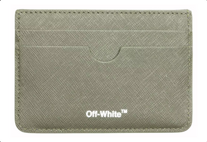 OFF-WHITE Card Case Binder Diag Saff Military/White