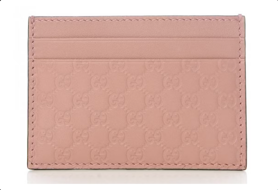 Gucci Card Case Microguccissima (5 Card Slot) Soft Pink