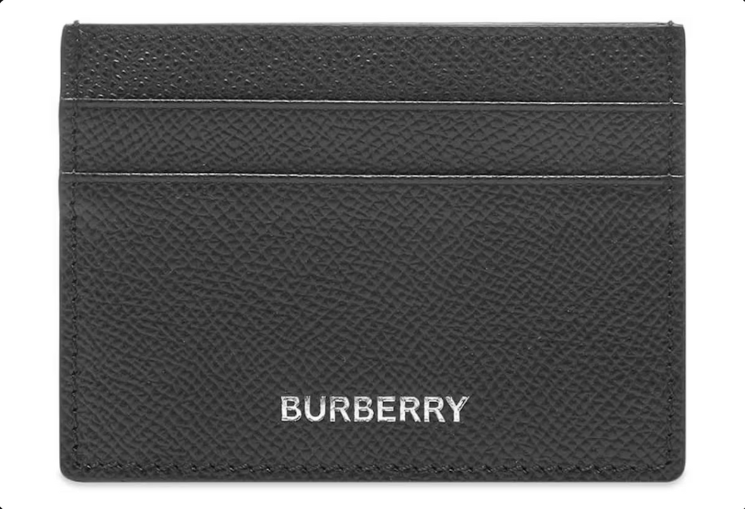 Burberry Grainy Leather Card Case (4 Card Slot) Black