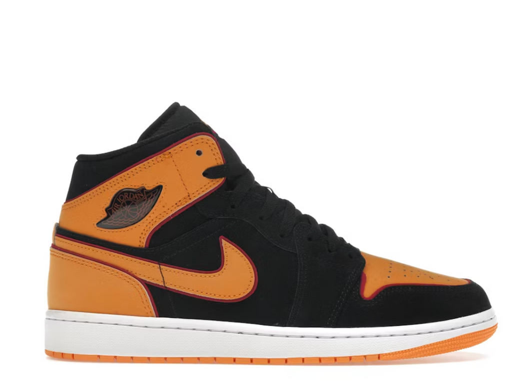 Jordan 1 Mid Fat Tongue Black Orange