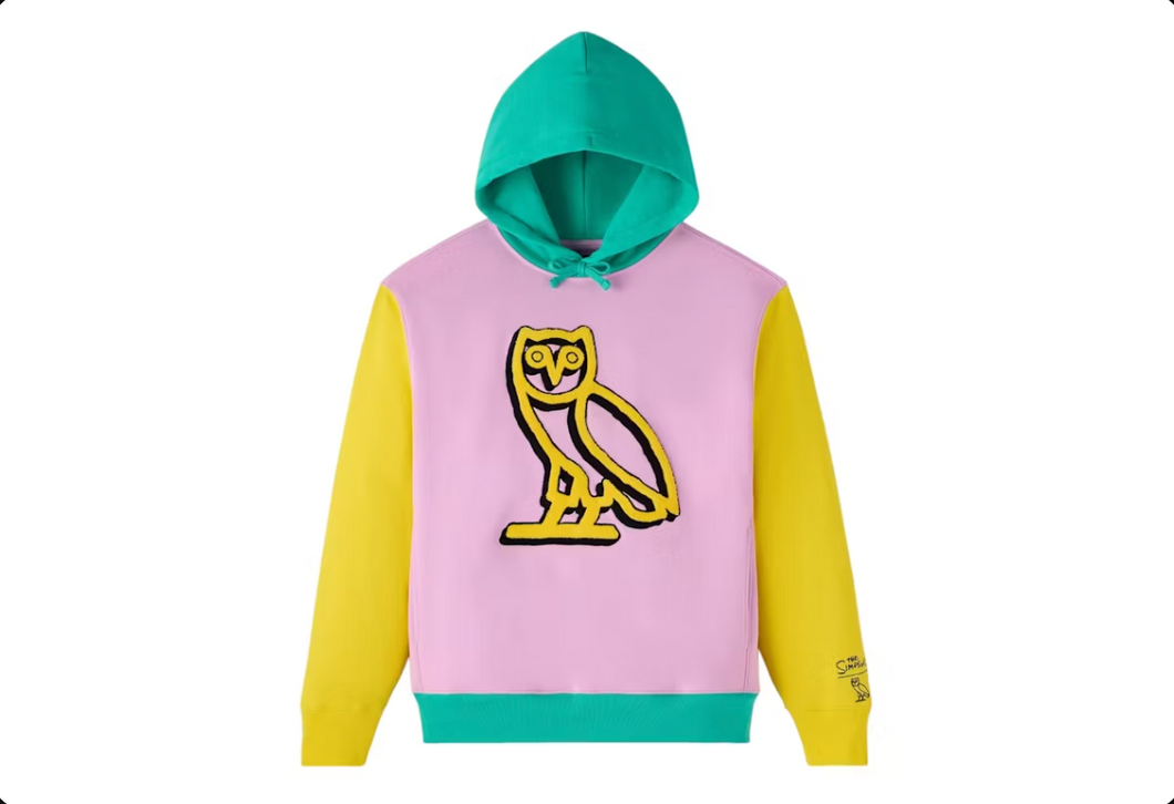 OVO The Simpsons Krusty The Clown Hoodie Pink/Yellow