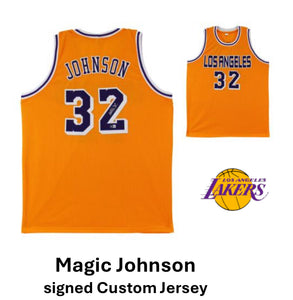 Magic JOHNSON Signed Custom Jersey