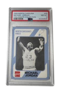 1989 NORTH CAROLINA #65 MICHAEL JORDAN NC Collegiate Collection PSA 8