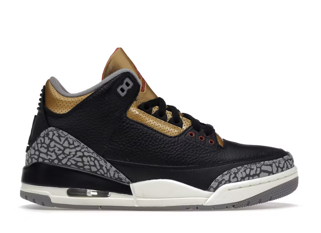 Jordan 3 Retro Black Cement Gold