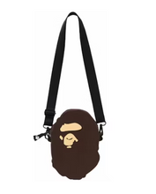 Load image into Gallery viewer, BAPE Ape Head Silicon Shoulder Bag Brown PRE-ORDER
