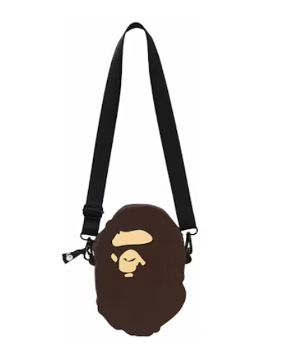 BAPE Ape Head Silicon Shoulder Bag Brown PRE-ORDER