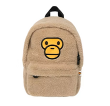 Load image into Gallery viewer, BAPE All Baby Milo Mini Faux Fur Backpack Beige PRE-ORDER
