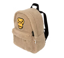 Load image into Gallery viewer, BAPE All Baby Milo Mini Faux Fur Backpack Beige PRE-ORDER
