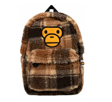 Load image into Gallery viewer, BAPE Baby Milo Mini Fur Check Backpack Multicolor PRE-ORDER
