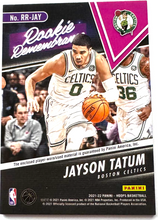 Load image into Gallery viewer, 2021-22 Hoops Rookie Remembrance Jayson Tatum card  RAW
