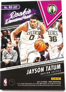 2021-22 Hoops Rookie Remembrance Jayson Tatum card  RAW