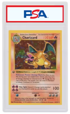 Charizard 1999 Pokémon TCG 1st Edition Holo #4 PSA 8