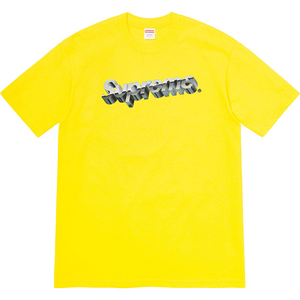 Supreme Chrome Logo Tee Yellow Size M