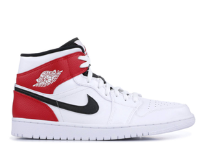 Jordan 1 Mid White Black Gym Red