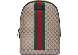 Gucci Backpack Zip Top GG Supreme Web Detail