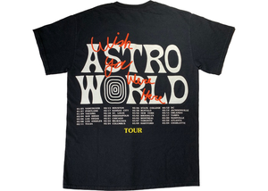 Travis Scott Astroworld Tour Wish You Were Here Tee Black Size M