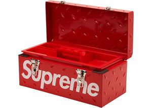 Supreme Diamond Plate Tool Box Red