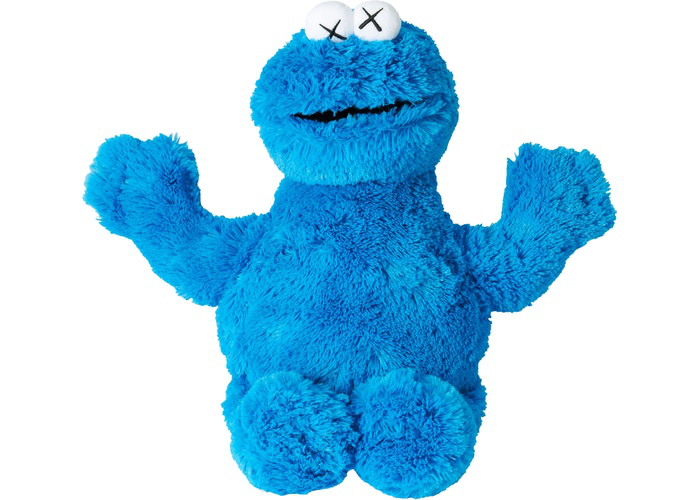 KAWS Sesame Street Cookie Monster Plush Toy Blue