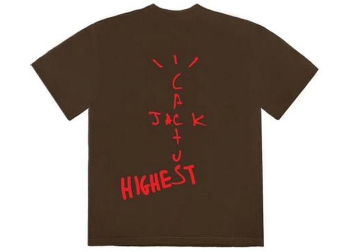 Travis Scott Jordan Cactus Jack Highest T Shirt Brown Size M