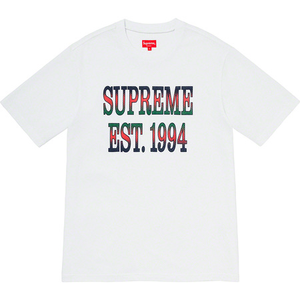 Supreme Cotton Mesh Gradient Logo S/S Top White Size XL