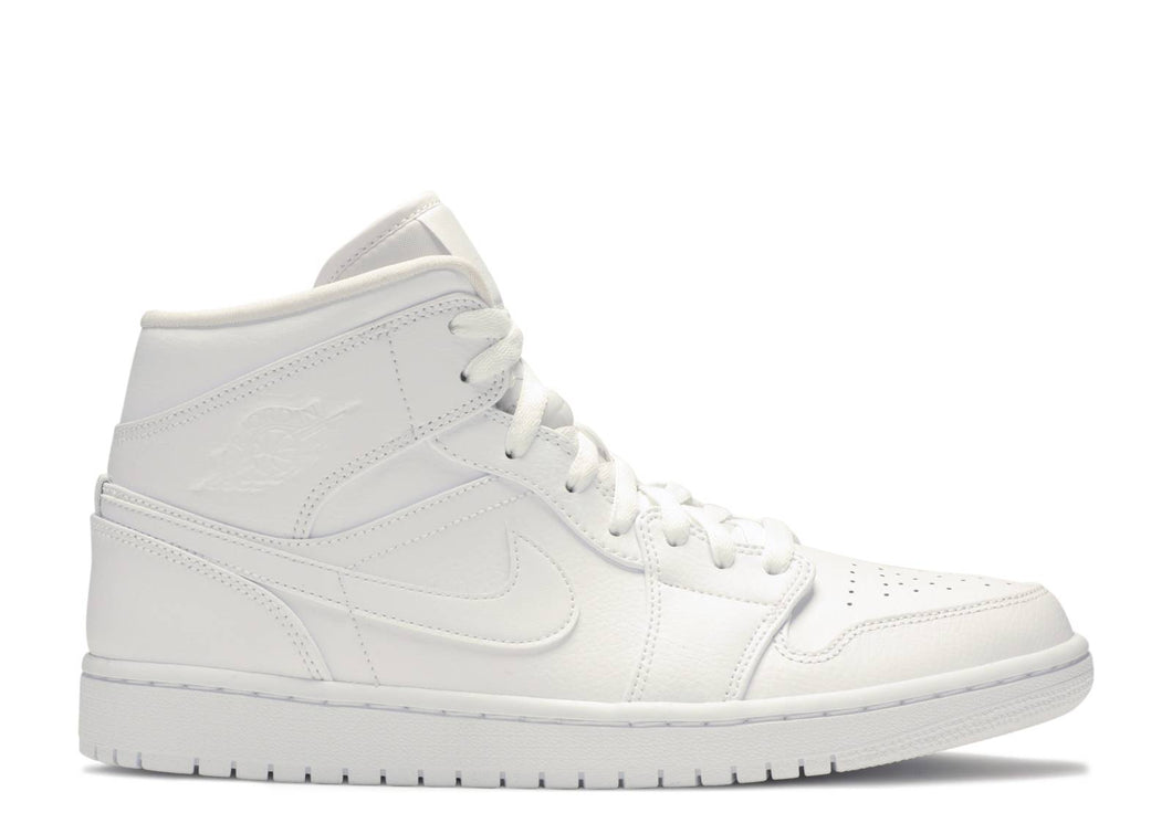 Jordan 1 Mid Triple White