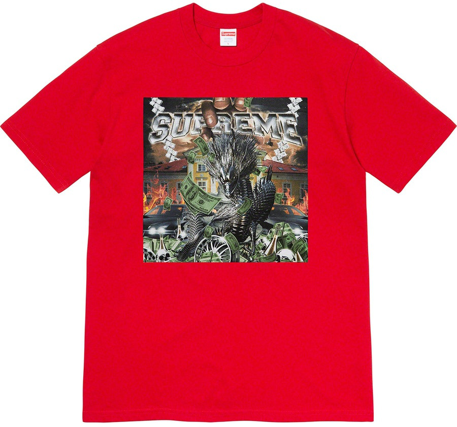 Supreme Dragon Tee Red Size M