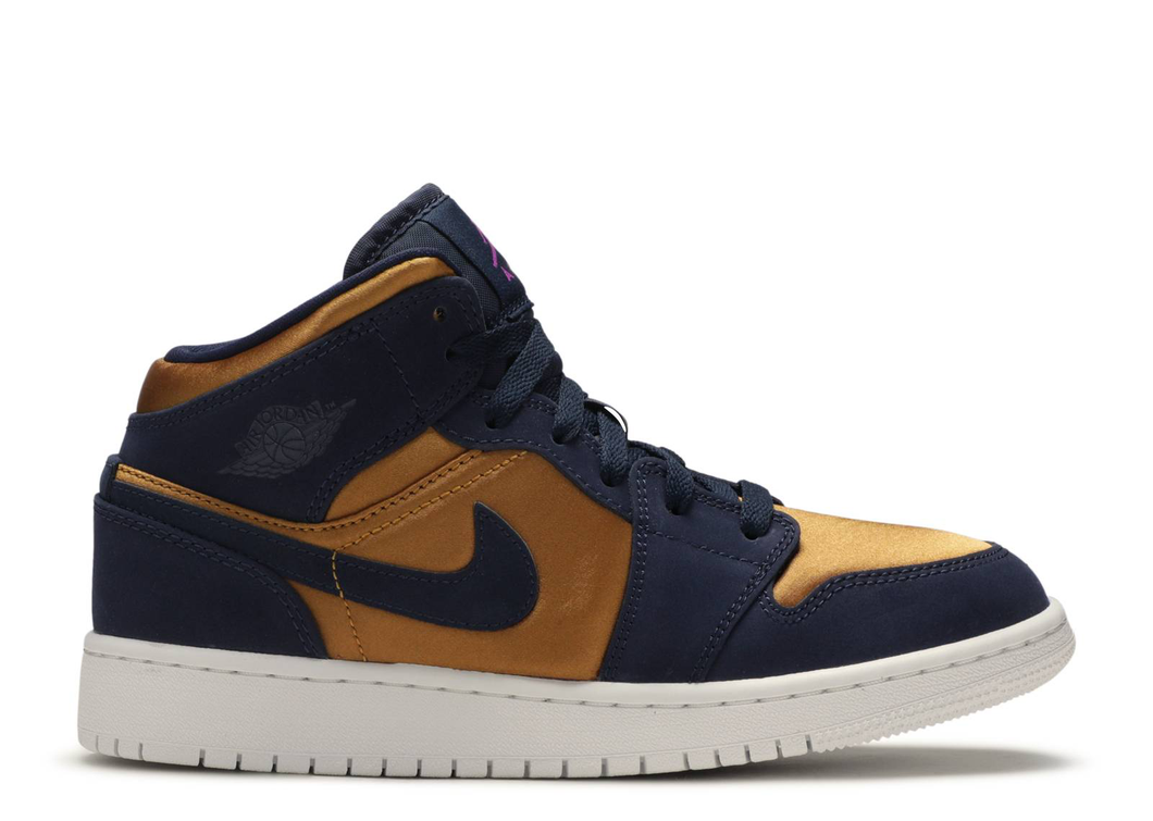 Jordan 1 Mid Obsidian Desert Ochre (GS) Size 5Y