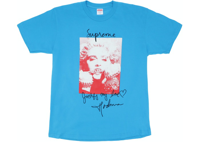 Supreme Madonna Tee Bright Blue Size L