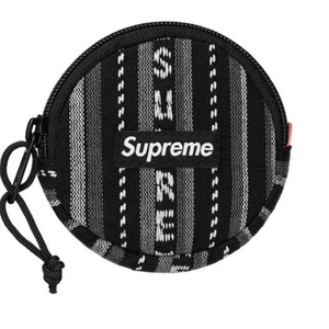 Supreme Woven Stripe Coin Pouch Black