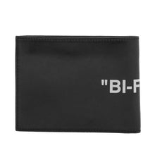 Load image into Gallery viewer, OFF-WHITE Quote Bifold Wallet  &quot;BI-FOLD&quot; Black White
