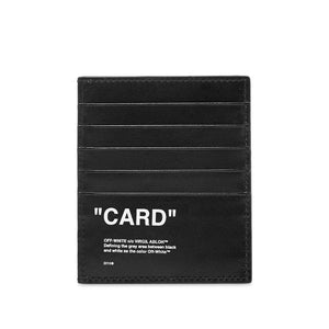 OFF-WHITE C/O VIRGIL ABLOH BLACK QUOTE CARD HOLDER