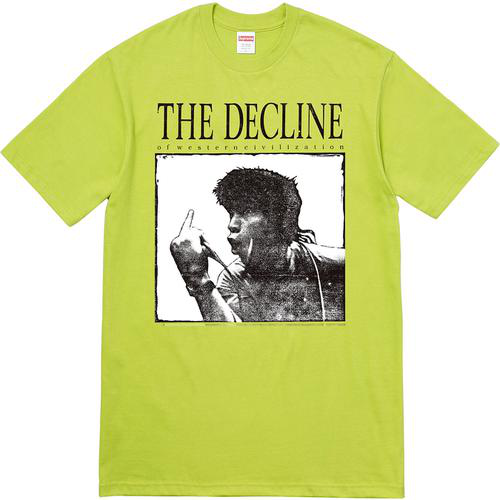 Supreme Decline of Western Civilization Tee Lime Size L