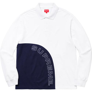 Supreme Corner Arc L/S Polo White Size L