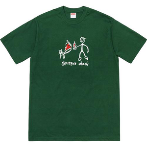 Supreme Spitfire Cat T-Shirt Dark Green Size L