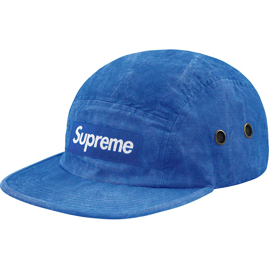 Supreme Washed Linen Camp Cap Navy