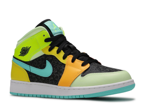 Air Jordan 1 Mid SE Aurora Green (GS) Size 5Y