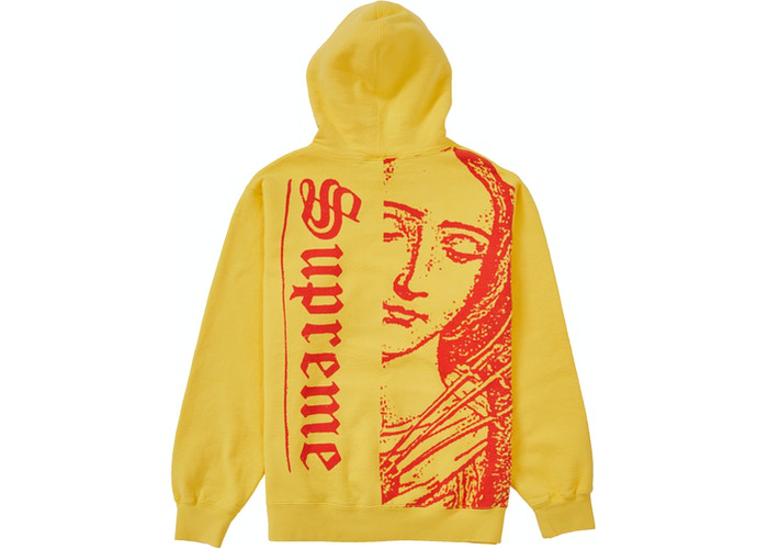 Supreme Mary Hooded Sweatshirt Yellow Size M