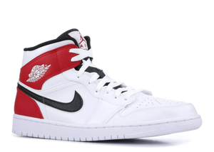 Jordan 1 Mid White Black Gym Red