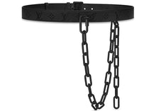 Load image into Gallery viewer, Louis Vuitton Signature Belt Monogram Chains 35MM Absolute Black
