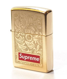 Supreme Engraved Brass Zippo Brass (2014)