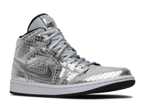 Jordan 1 Mid SE Disco Metallic Silver (W) Size 7.5 W