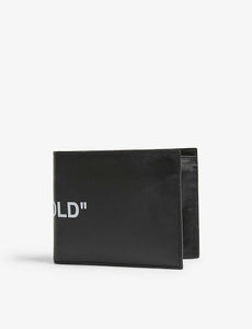 OFF-WHITE Quote Bifold Wallet  "BI-FOLD" Black White