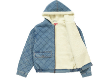 Load image into Gallery viewer, Supreme Quilted Denim Pilot Jacket Washed Blue Size S
