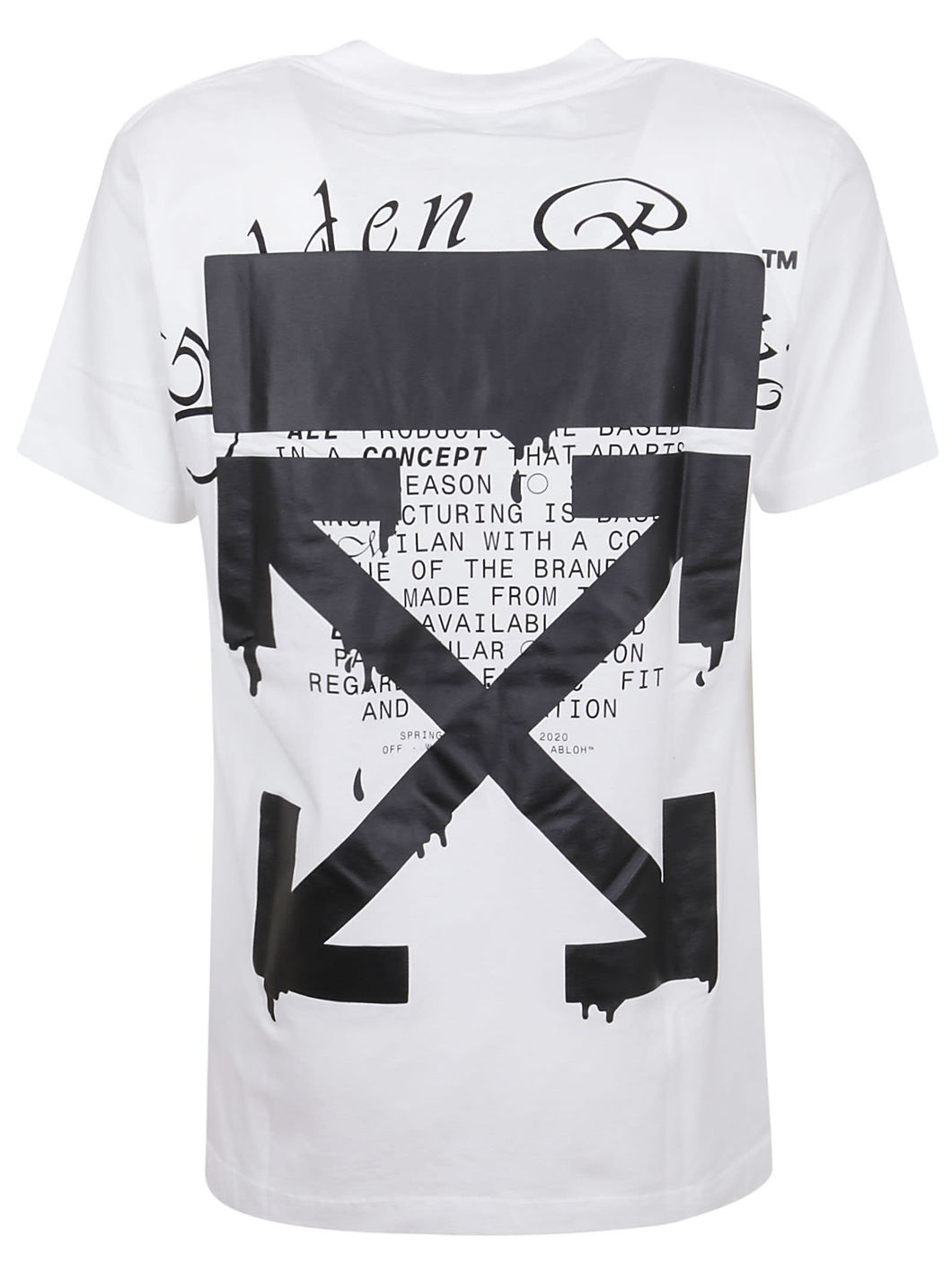 OFF-WHITE Dripping Arrows S/S Over T-shirt White Size XL