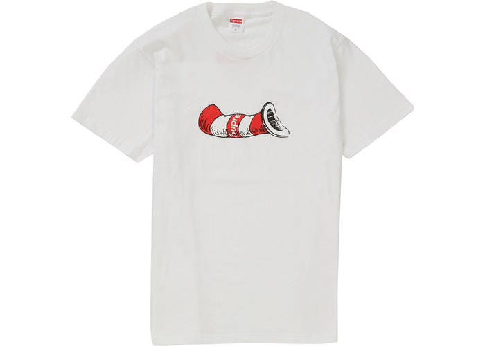 Supreme Cat in the Hat Tee White Size M / L / XL