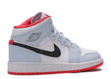 Load image into Gallery viewer, Jordan 1 Mid Half Blue Polka Dot Swoosh (GS) Multi Sizes
