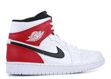 Load image into Gallery viewer, Jordan 1 Mid White Black Gym Red
