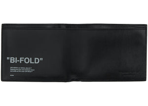 OFF-WHITE Quote Bifold Wallet  "BI-FOLD" Black White