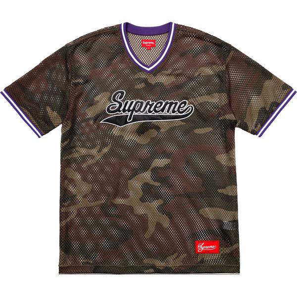 Supreme Mesh Baseball Top Navy Size XL