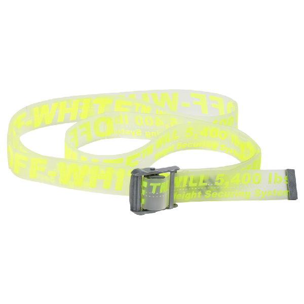 OFF-WHITE Rubber Industrial Belt Transparent Fluo Yellow